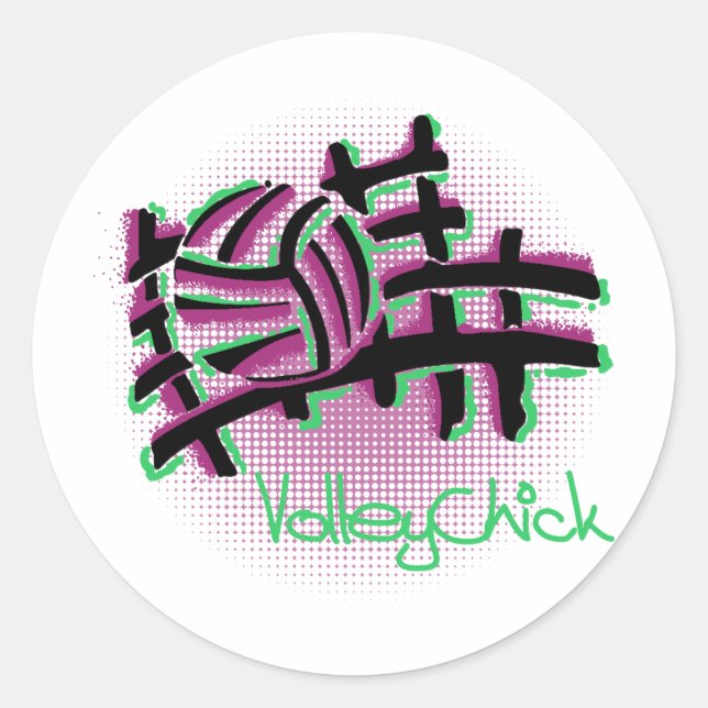 Sticker Rond VolleyChick Netzo (Devant)