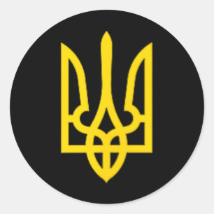 Sticker Rond Volodymyr Zelenskyy Président ukrainien Fierté mil