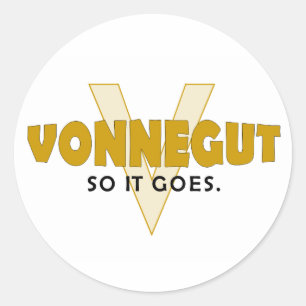 Sticker Rond Vonnegut ainsi lui disparaît