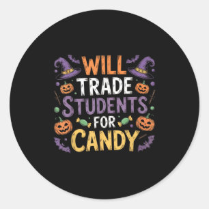 Sticker Rond Vont Échanger Étudiants Pour Candy Femmes Hommes H