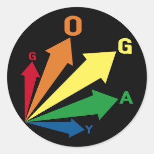 Sticker Rond vont l'homosexuel