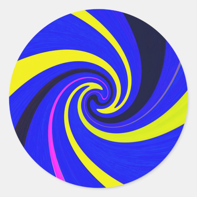 Sticker Rond Vortex bleu (Devant)