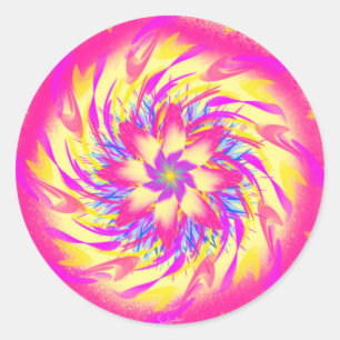 Sticker Rond Vortex de framboise par pwrflwr