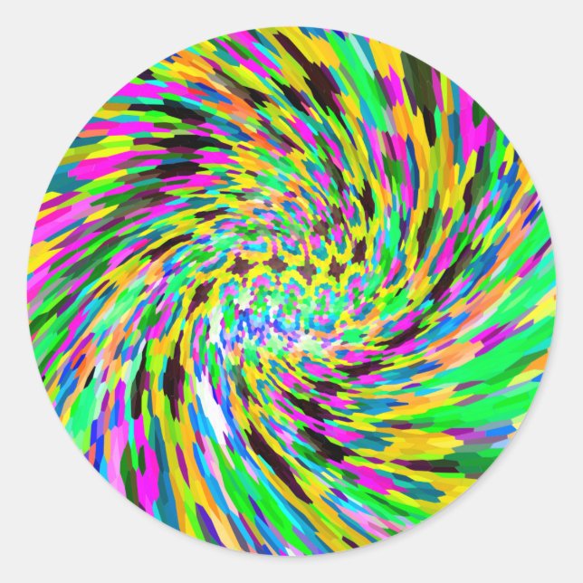 Sticker Rond Vortex psychédélique (Devant)