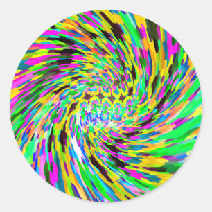 Sticker Rond Vortex psychédélique