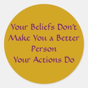 Sticker Rond Vos croyances ne font pas de vous une personne mei