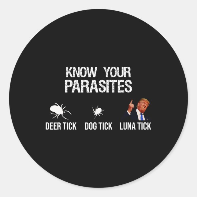 Sticker Rond Vos Parasites - Deer Tick (Devant)