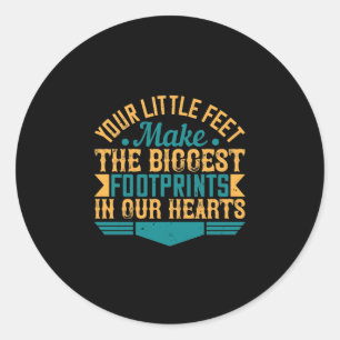 Sticker Rond Vos Petits Pieds, Faites Les Plus Grandes Empreint