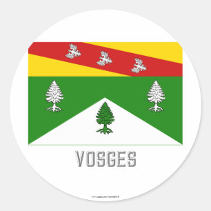 Sticker Rond VOSGES diminuent avec le nom