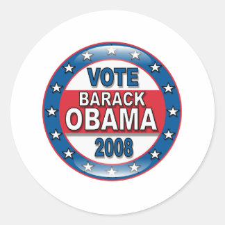 Sticker Rond Vote Barack Obama 2008