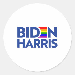 Sticker Rond Vote Biden Harris Président Lgbt Lgbtq Pride