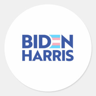 Sticker Rond Vote Biden Harris Président Trans Pride Drapeau Jo