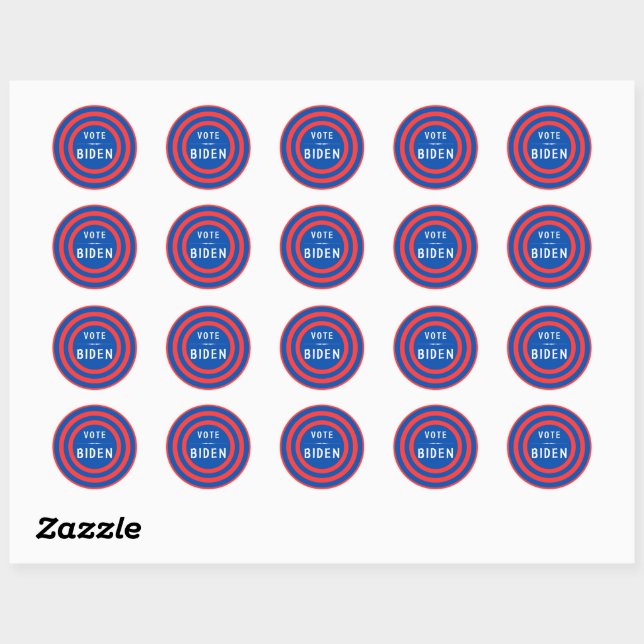 Sticker Rond Vote Biden Parti Démocrate (Feuille)
