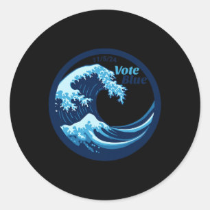 Sticker Rond Vote Blue Wave Democrats Kamala Harris Election Da