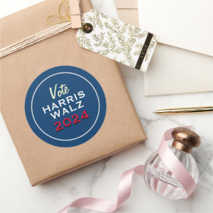 Sticker Rond Vote Campagne HARRIS WALZ 2024