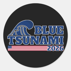 Sticker Rond Vote Democrat Blue Wave 2026
