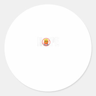 Sticker Rond Vote d'Halloween Citrouille anti-Trump Nope drôle