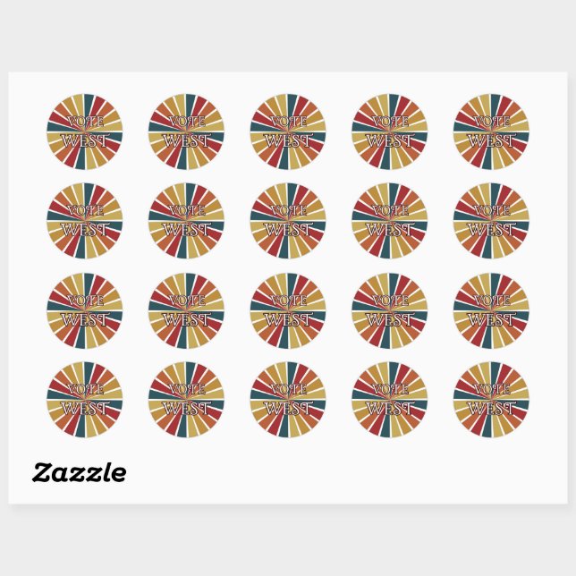 Sticker Rond Vote indépendant West (Feuille)