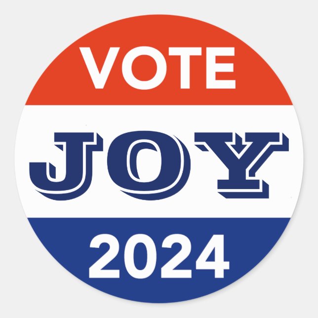 Sticker Rond Vote Joy 2024 Harris Walz (Devant)