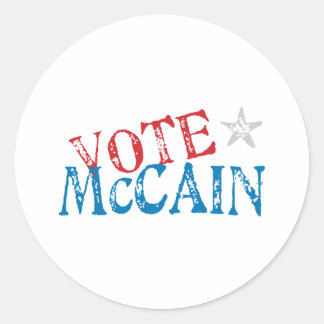 Sticker Rond Vote McCain