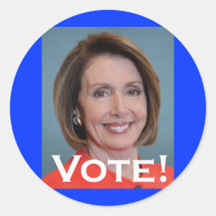 Sticker Rond Vote Nancy Pelosi