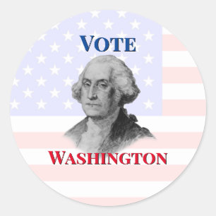 Sticker Rond Vote pour George Washington