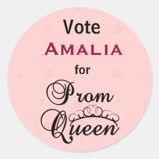 Sticker Rond Vote pour la reine Prom