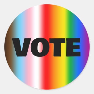 Sticker Rond Vote pour les droits LGBTQ+