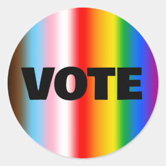 Sticker Rond Vote pour les droits LGBTQ+