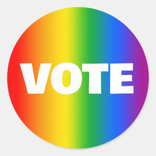 Sticker Rond Vote pour les droits LGBTQ+