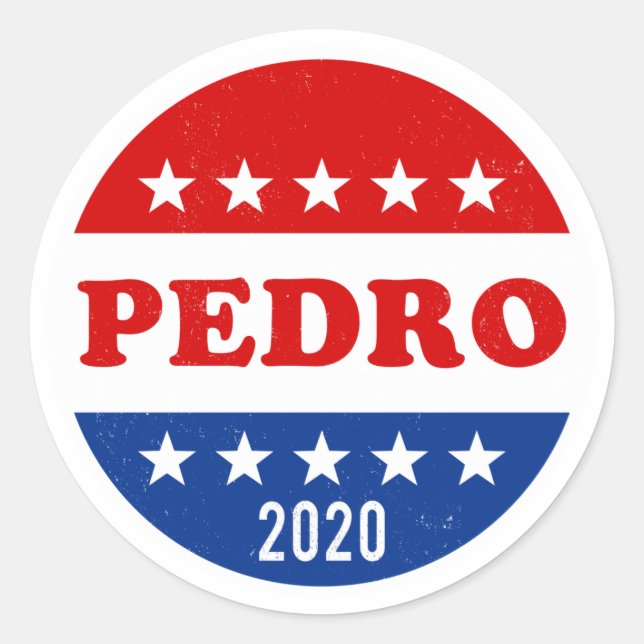 Sticker Rond Vote pour les élections de Pedro 2020 (Devant)