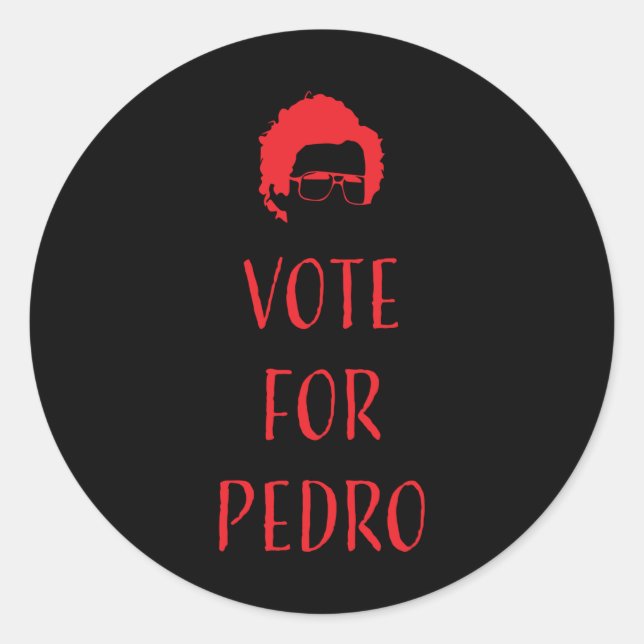 Sticker Rond Vote Pour Pedro - Napoleon Dynamite (Devant)