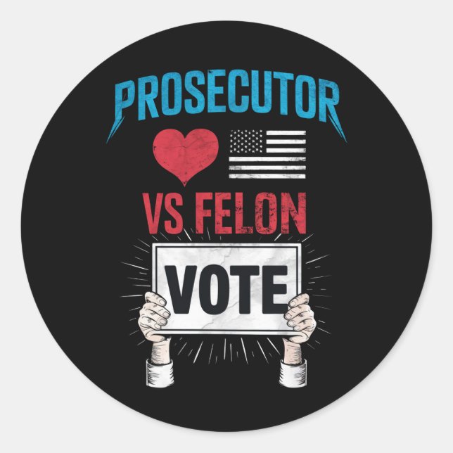 Sticker Rond Vote Procureur contre Criminel (Devant)