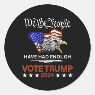Sticker Rond Vote Républicain Trump 2024 Nous Le Peuple Avons