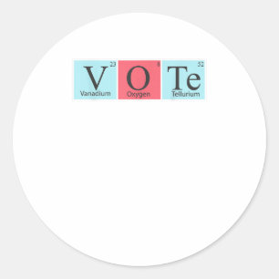 Sticker Rond Vote Science Tableau Périodique Vote