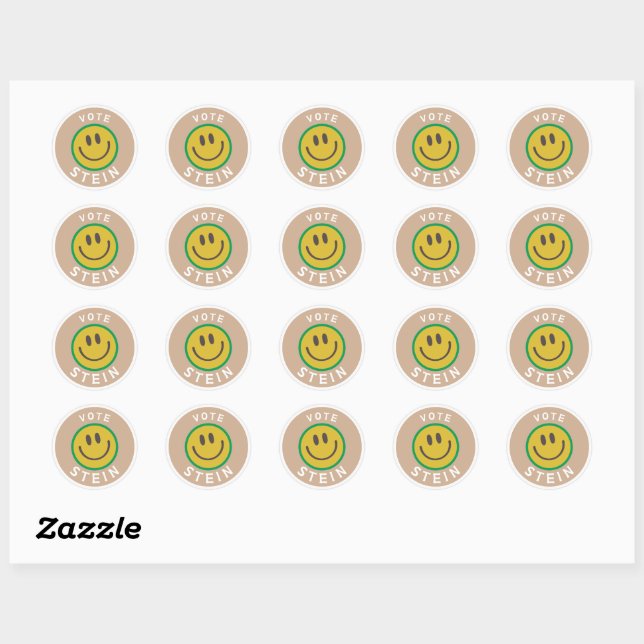 Sticker Rond Vote Stein Green Party (Feuille)