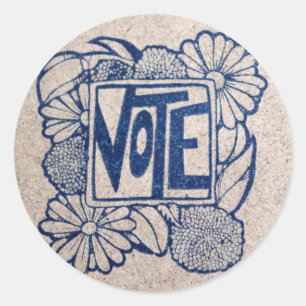 STICKER ROND VOTE VINTAGE