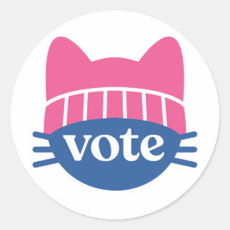 Sticker Rond voter kitty