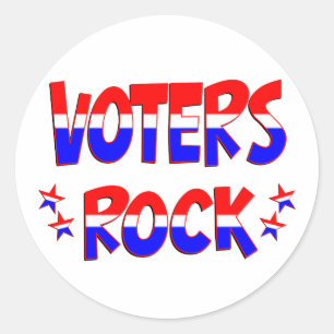 Sticker Rond Voters Rock