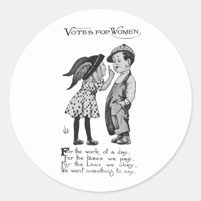 Sticker Rond Votes Pour Les Femmes (Devant)