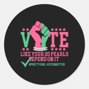 Sticker Rond Votez Comme Vos 20 Chaussures Dépendent De Son Pré