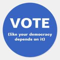 Votez comme votre démocratie dépend de lui bleu