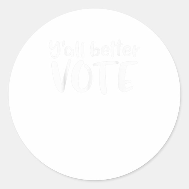 Sticker Rond Votez mieux TShirt (Devant)
