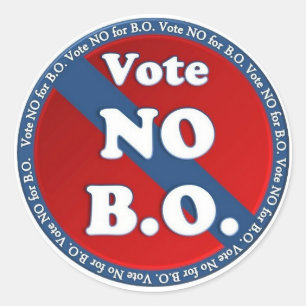 Sticker Rond Votez non pour B.O.