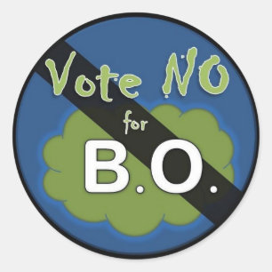 Sticker Rond Votez non pour B.O.