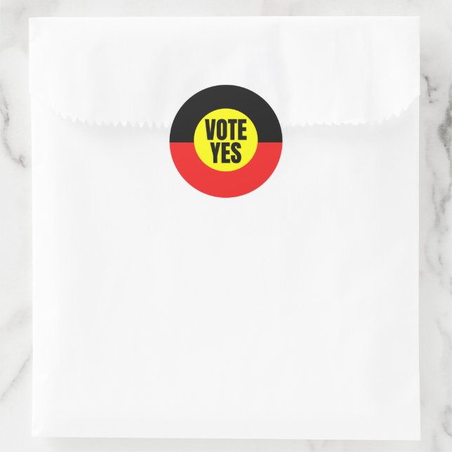 Sticker Rond Votez Oui Pour La Voix Au Parlement (Sac)