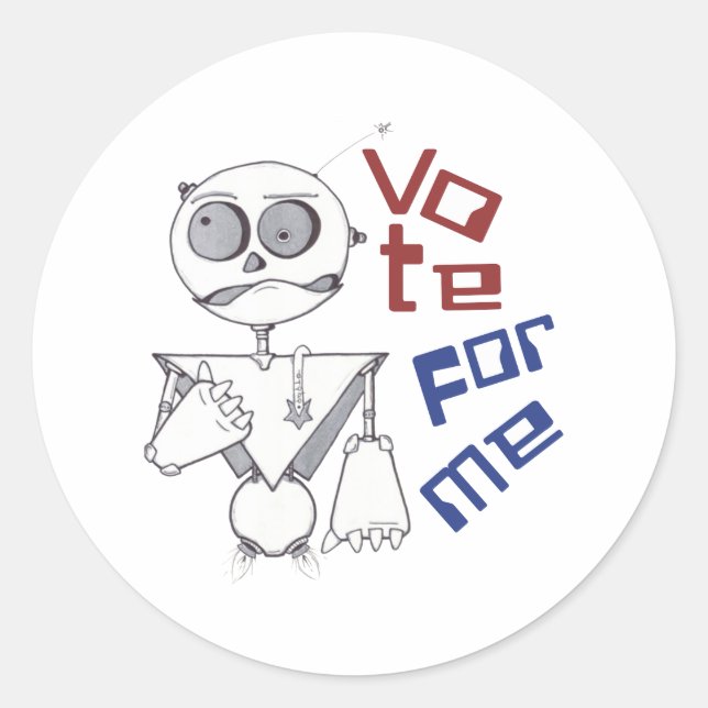 STICKER ROND VOTEZ POUR MOI (Devant)