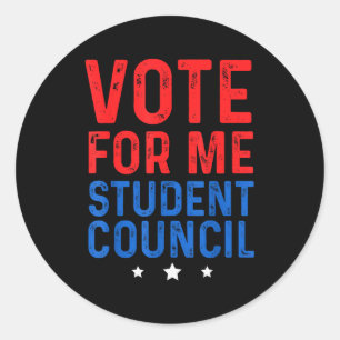 Sticker Rond Votez pour moi Conseil des élèves 
