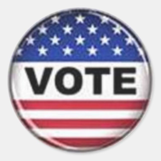 STICKER ROND VOTEZ POUR VOTRE CANDIDAT.... (Devant)