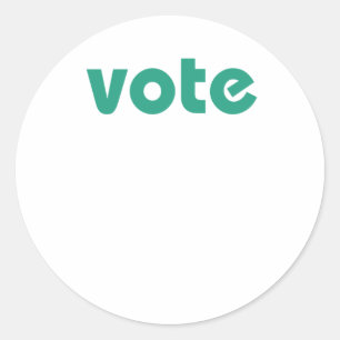 Sticker Rond Votez Votre Voix Multicolore Arc-en-ciel